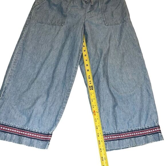 VINTAGE L.L. BEAN Women’s Elastic Tie Waist Medium Wash Blue Pant Size M - Picture 7 of 10